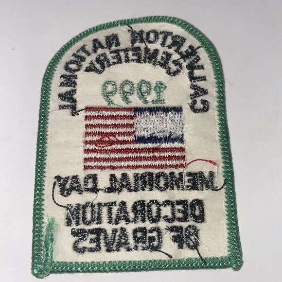 BSA Calverton National Cemetery Decoration Of Graves 1999 Patch New - Picture 2 of 2